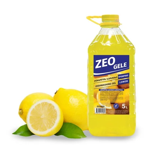 ZEO GELE - ჭურჭლის სარეცხი საშუალება ლიმონი 5ლ (PET), ZG5000